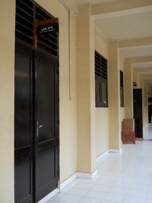 koridor ruang lab IPS, tawkwondo, perpustakaan